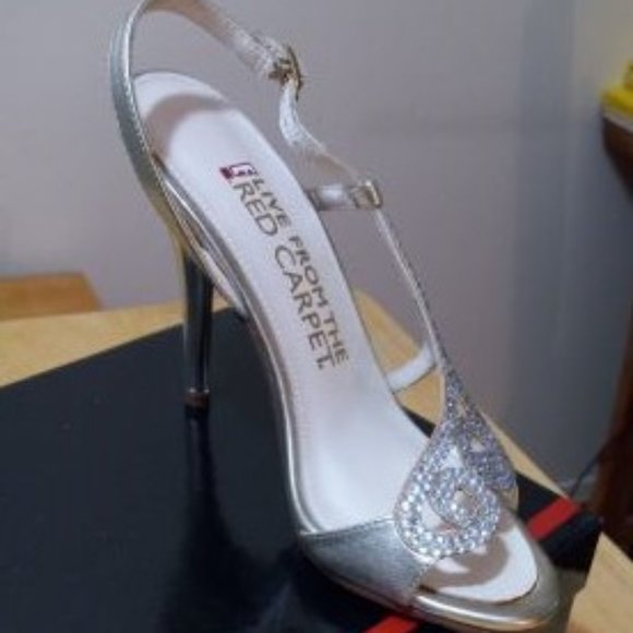 SANDAL HEELS IN GOLD METALLIC SIZE 6 - Picture 3 of 7